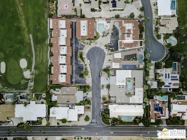 an aerial view of multiple house