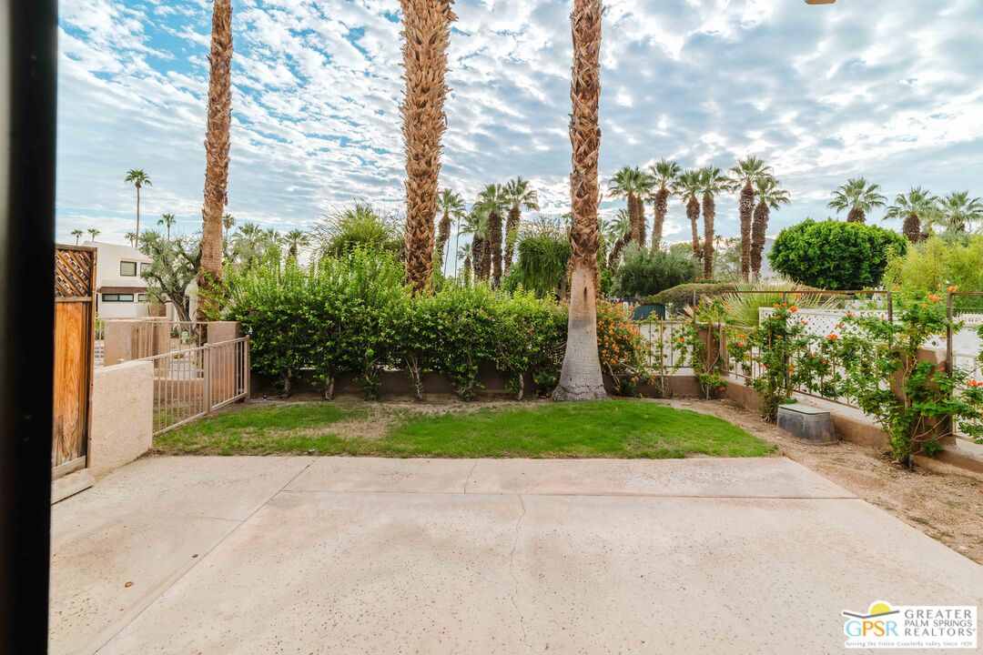 46400 Ryway Place, Unit 10 Palm Desert, CA 92260 - Photo 10 of 48 a view of backyard with patio