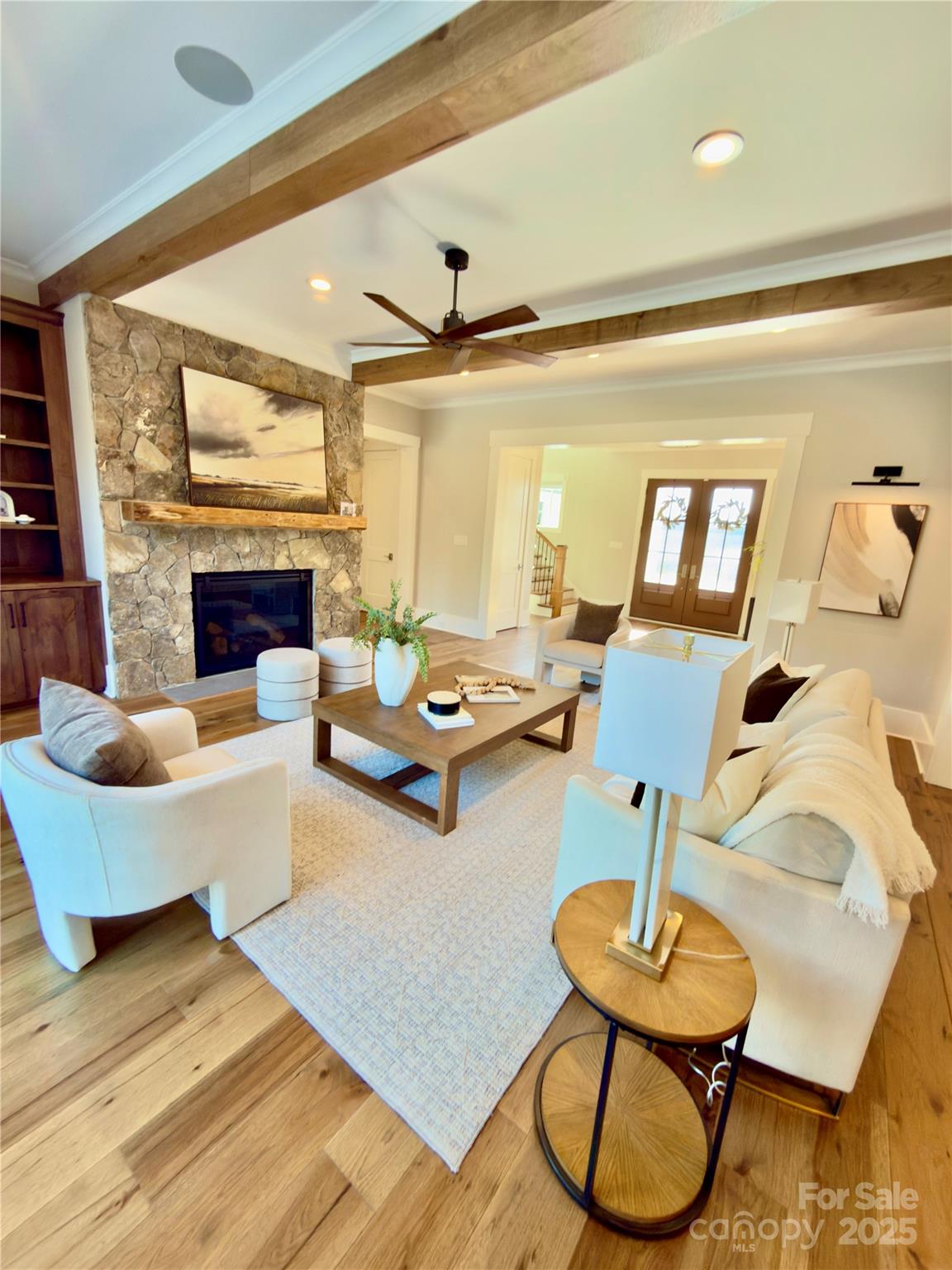 406 Sugar Maple Lane Weddington, NC 28104 - Photo 17 of 48 a living room with furniture and a fireplace