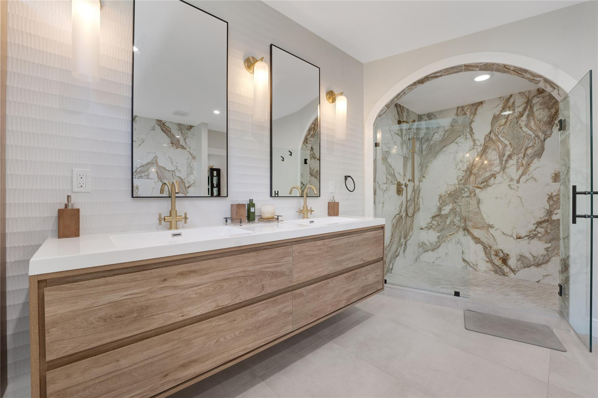 741 Mockingbird Lane Plantation, FL 33324 - Photo 22 of 59 a bathroom with a double vanity sink mirror and double