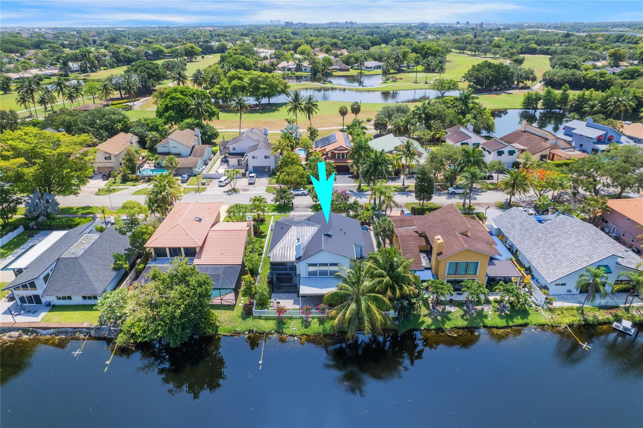 741 Mockingbird Lane Plantation, FL 33324 - Photo 38 of 59 an aerial view of a houses with a lake view
