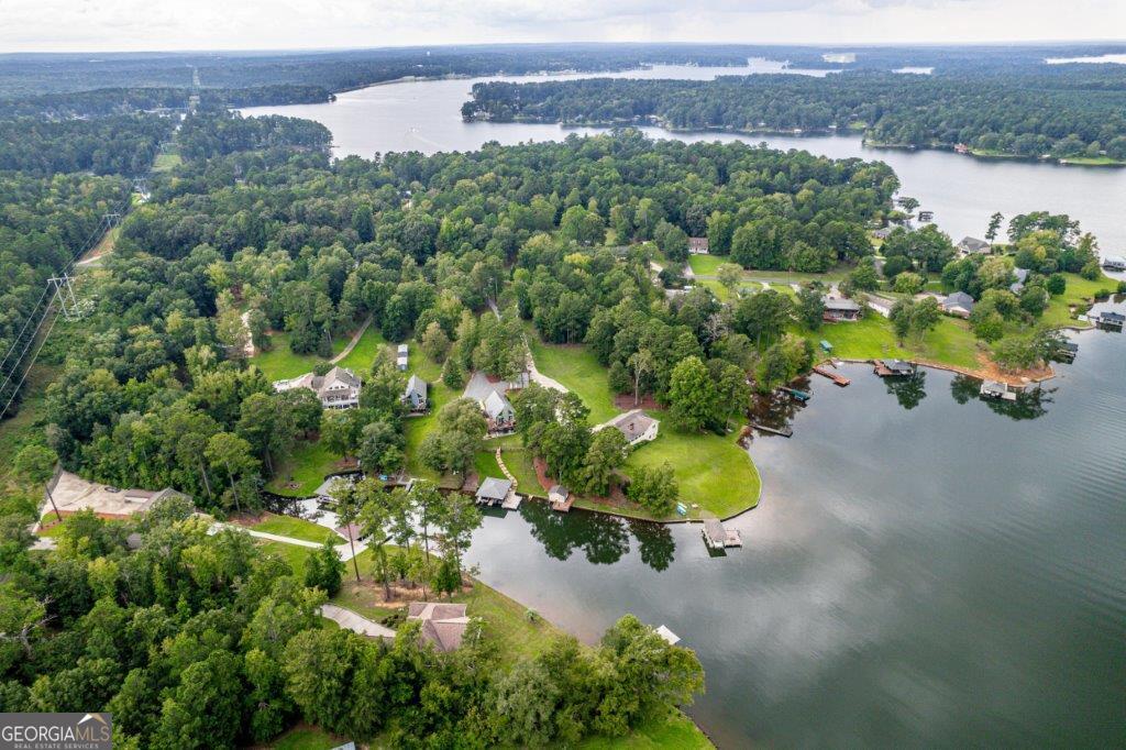 281 Jule Ingram Road Milledgeville, GA 31061 - Photo 75 of 79 an aerial view of a house with a yard and lake view