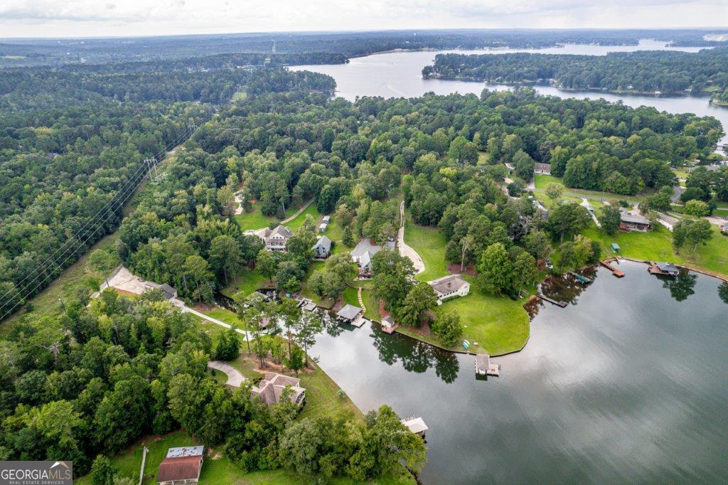 281 Jule Ingram Road Milledgeville, GA 31061 - Photo 76 of 79 an aerial view of a house with a yard and lake view