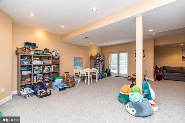 a play room with furniture