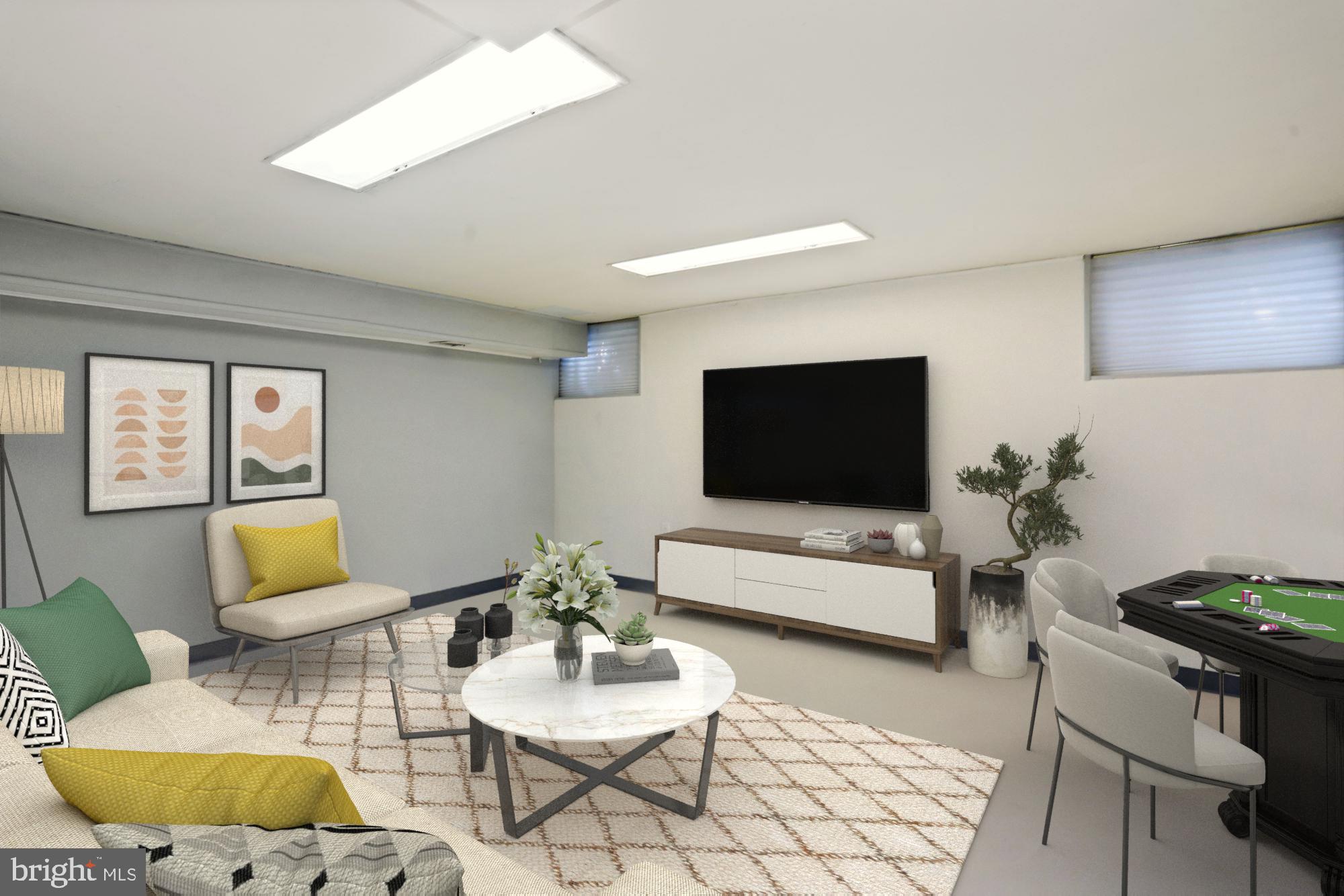 390 N Street Southwest Washington, DC 20024 - Photo 22 of 41 Family room in basement - virtually staged