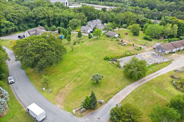 a view of a lake with houses