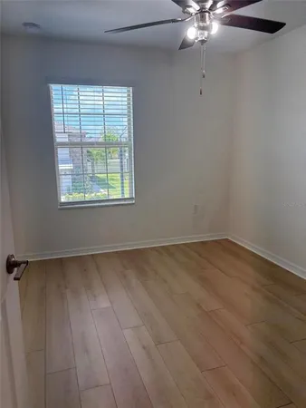 an empty room with a window