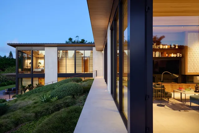 a view of a balcony dining area
