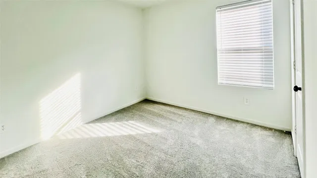 an empty room with a window