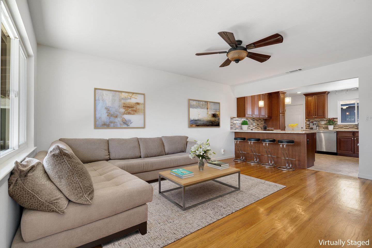 1107 Bismarck Drive Campbell, CA 95008 - Photo 7 of 21 a living room with furniture kitchen view and a window