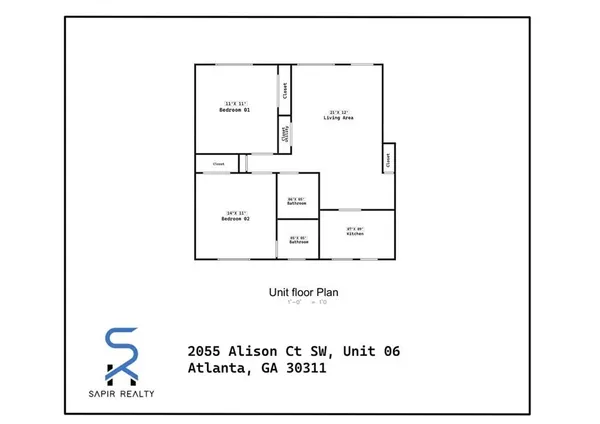 $1,100 | 2055 Alison Court Southwest, Unit 6, Atlanta, GA 30311