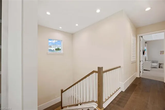 a view of a hallway with a hallway