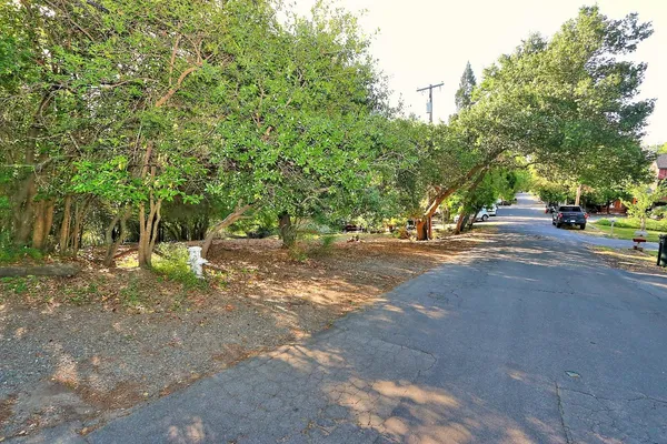 a view of road with trees