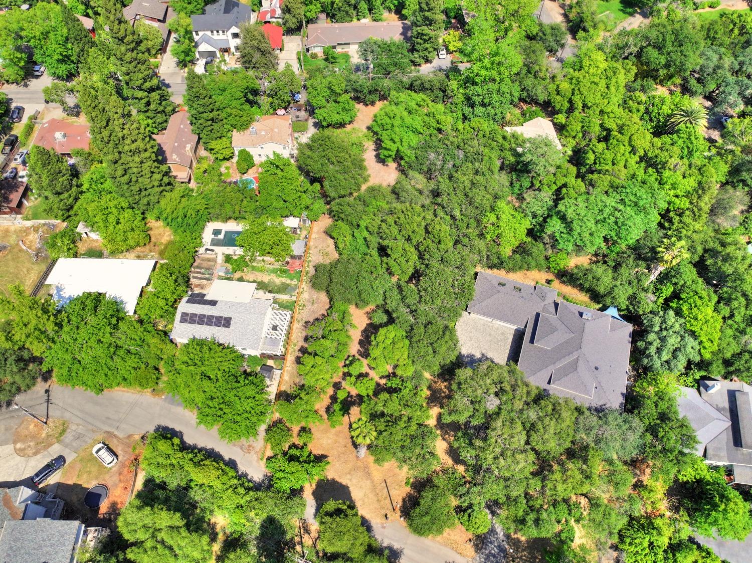 0 Ridge Street Fair Oaks, CA 95628 - Photo 14 of 35 an aerial view of residential house with outdoor space and trees all around