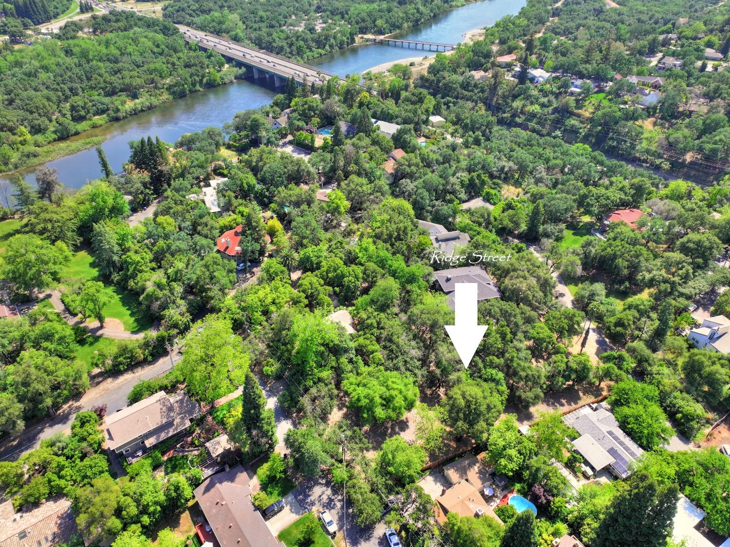 0 Ridge Street Fair Oaks, CA 95628 - Photo 33 of 35 an aerial view of residential house with outdoor space and trees all around