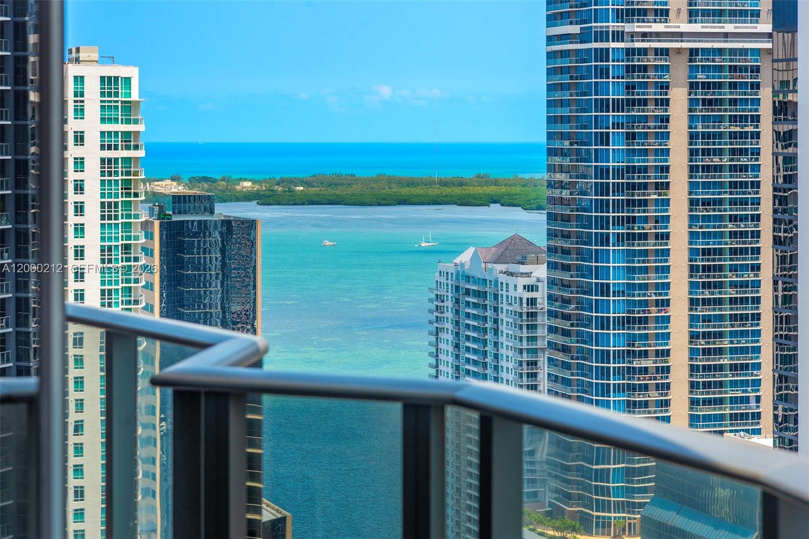 45 Southwest 9th Street, Unit 4006 Miami, FL 33130 - Photo 24 of 62 a view of a balcony with a city view