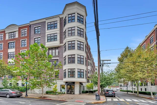 a front view of a building