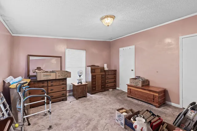a bedroom with furniture and a wooden floor