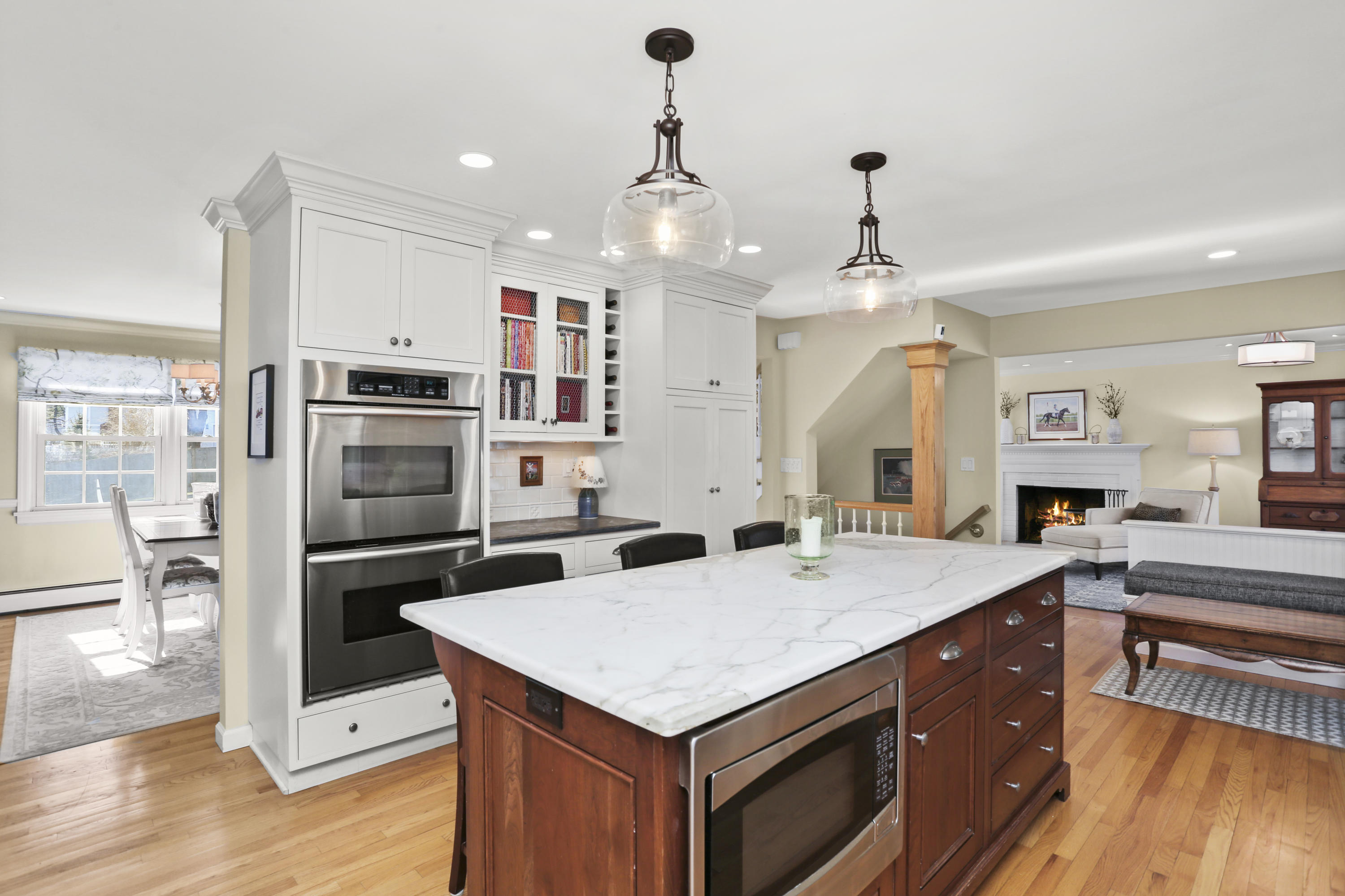 140 Farm Road New Canaan, CT 06840 - Photo 13 of 39 Kitchen open to Dining Room, LR and FR