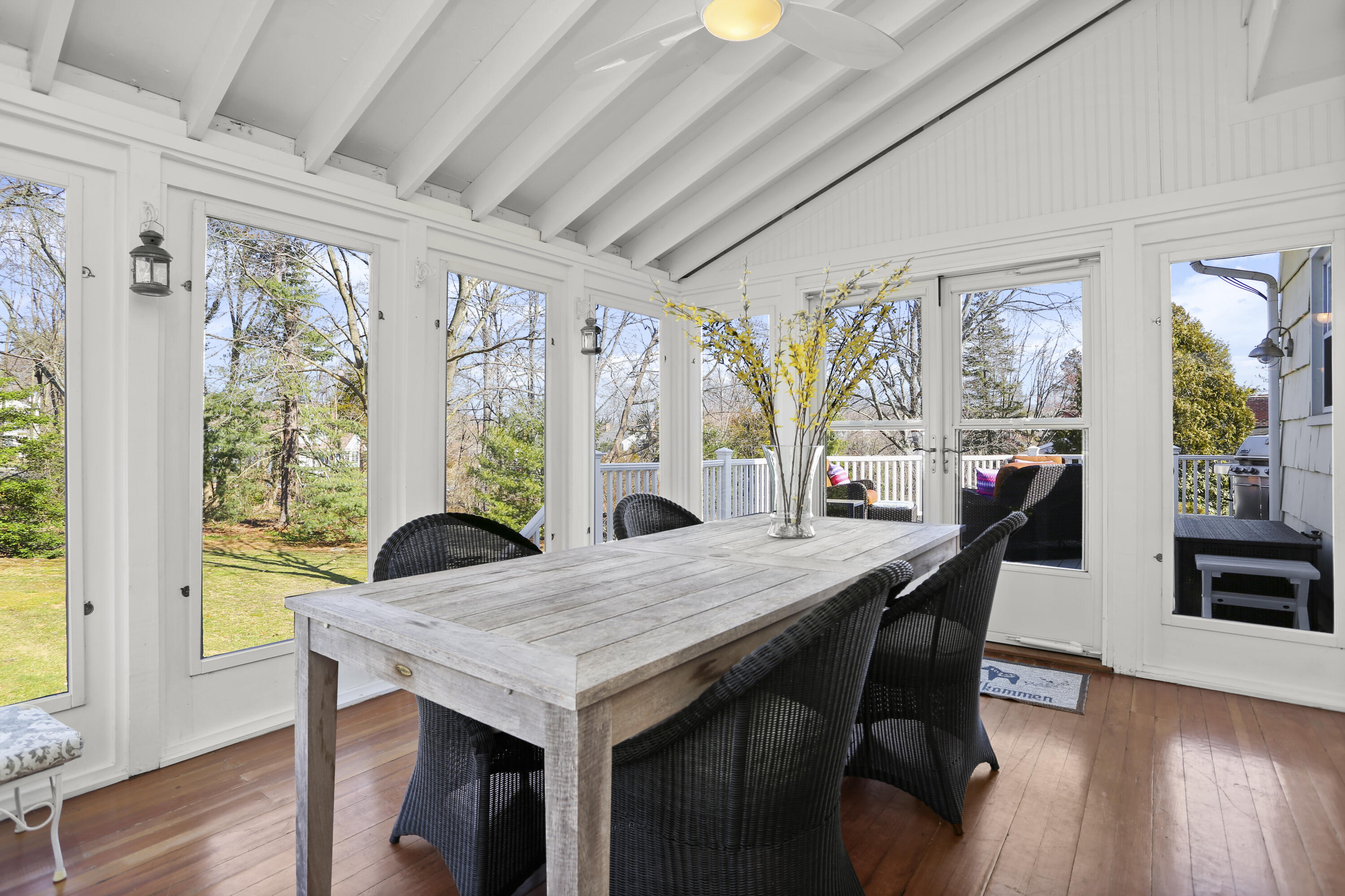 140 Farm Road New Canaan, CT 06840 - Photo 20 of 39 Porch opens to Deck and steps to yard
