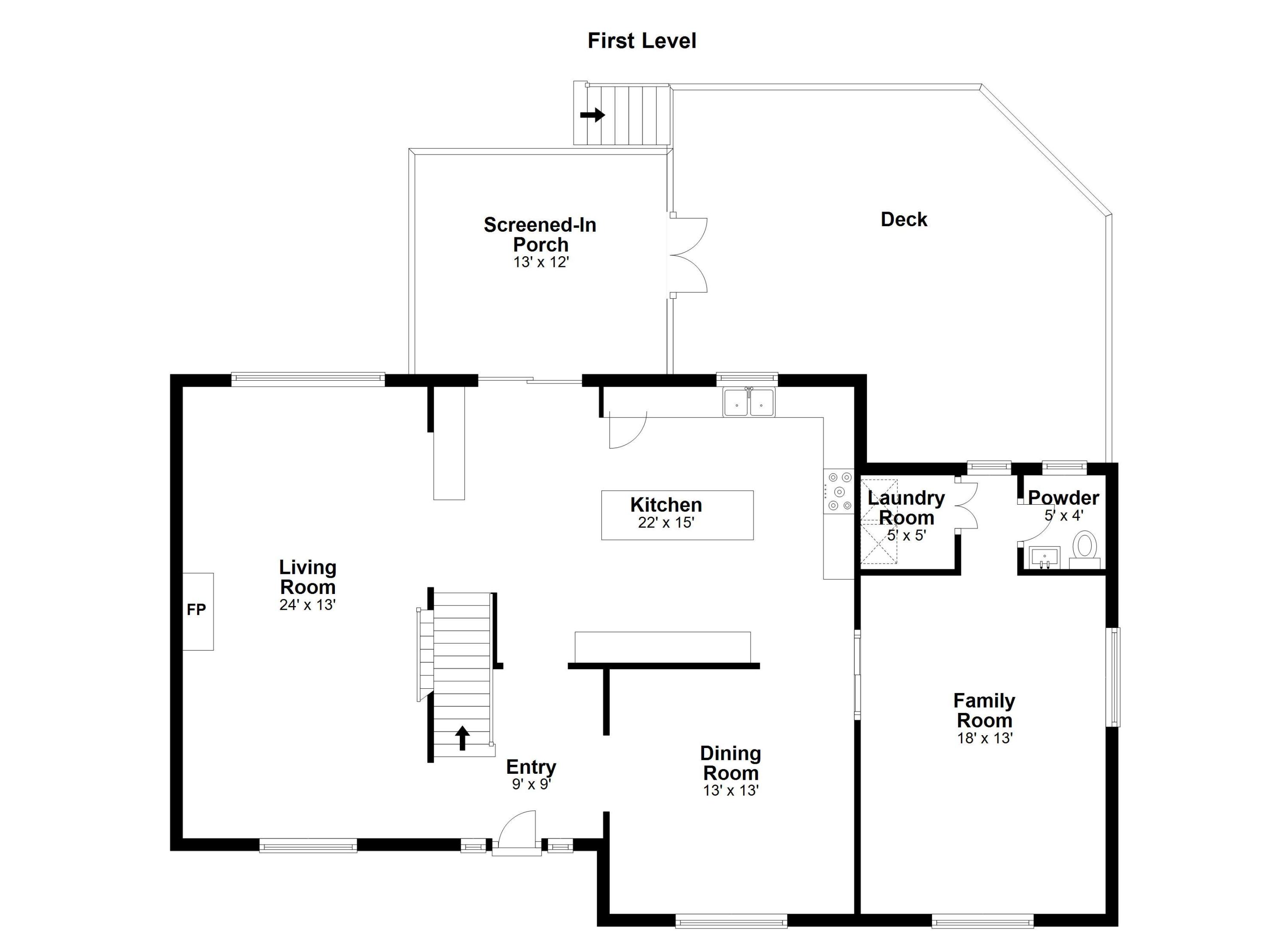 140 Farm Road New Canaan, CT 06840 - Photo 3 of 39 First Floor Plan