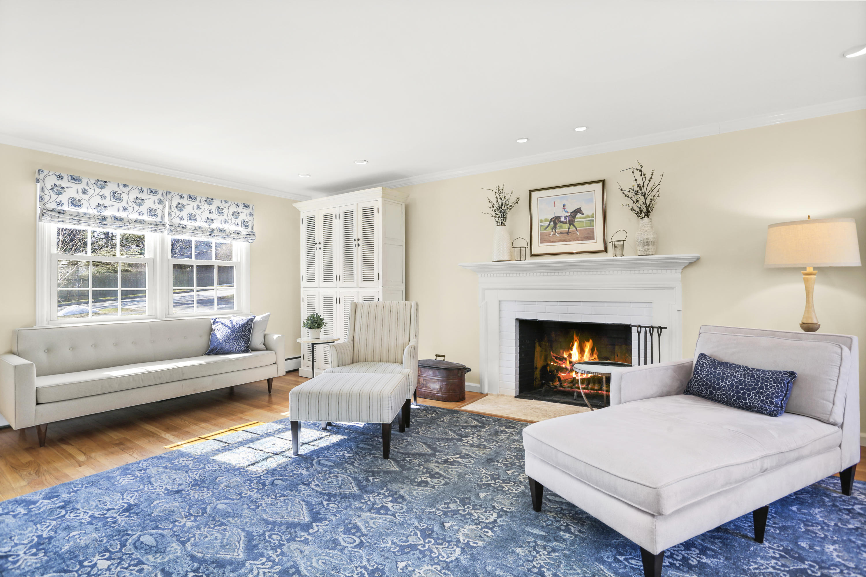 140 Farm Road New Canaan, CT 06840 - Photo 6 of 39 Living Room with Fireplace