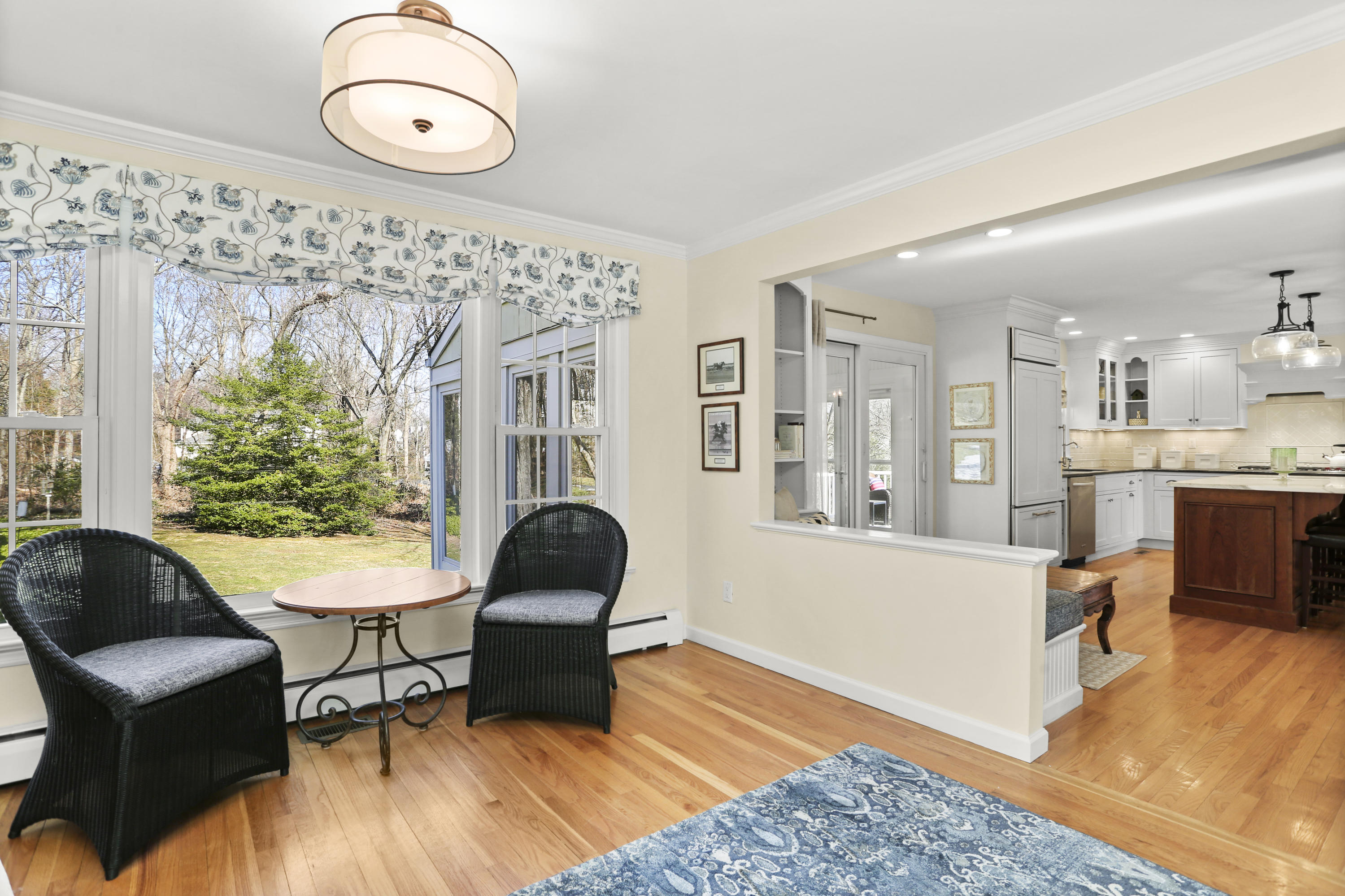140 Farm Road New Canaan, CT 06840 - Photo 7 of 39 Living Room open to Kitchen
