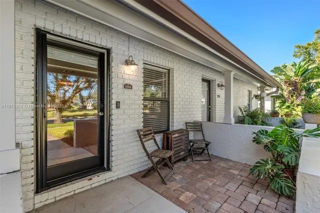 a view of a entryway door front of house