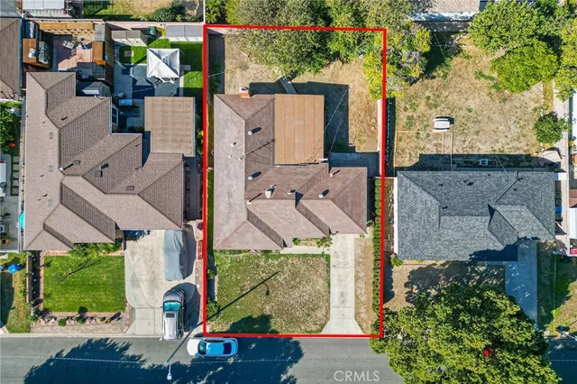 an aerial view of multiple house