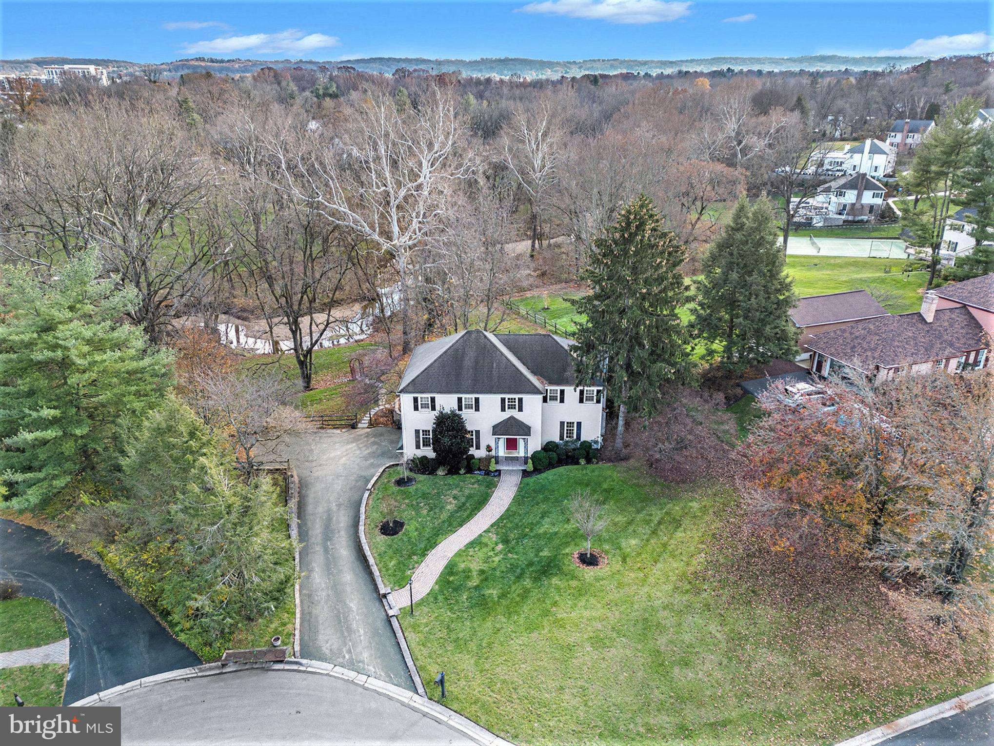730 Thomas Jefferson Road Wayne, PA 19087 - Photo 5 of 50 Aerial view of front of house