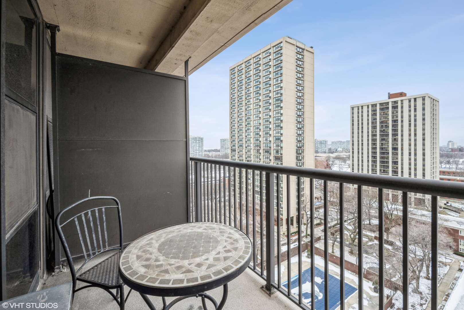 2605 South Indiana Avenue, Unit 1201 Chicago, IL 60616 - Photo 16 of 18 a view of a balcony with furniture