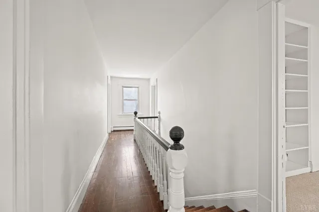 a view of hallway with shower