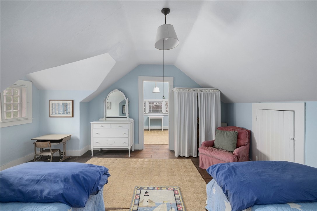 34 Emerson Road Jamestown, RI 02835 - Photo 41 of 45 This is bedroom #5, and it is 14' x 15'4", and you can see an additional sleeping area through the doorway.