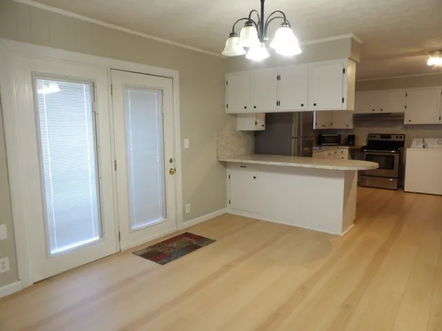 an empty room with a window