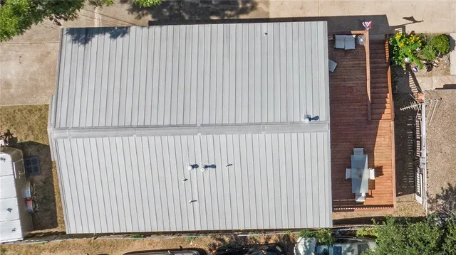 a view of a wooden door