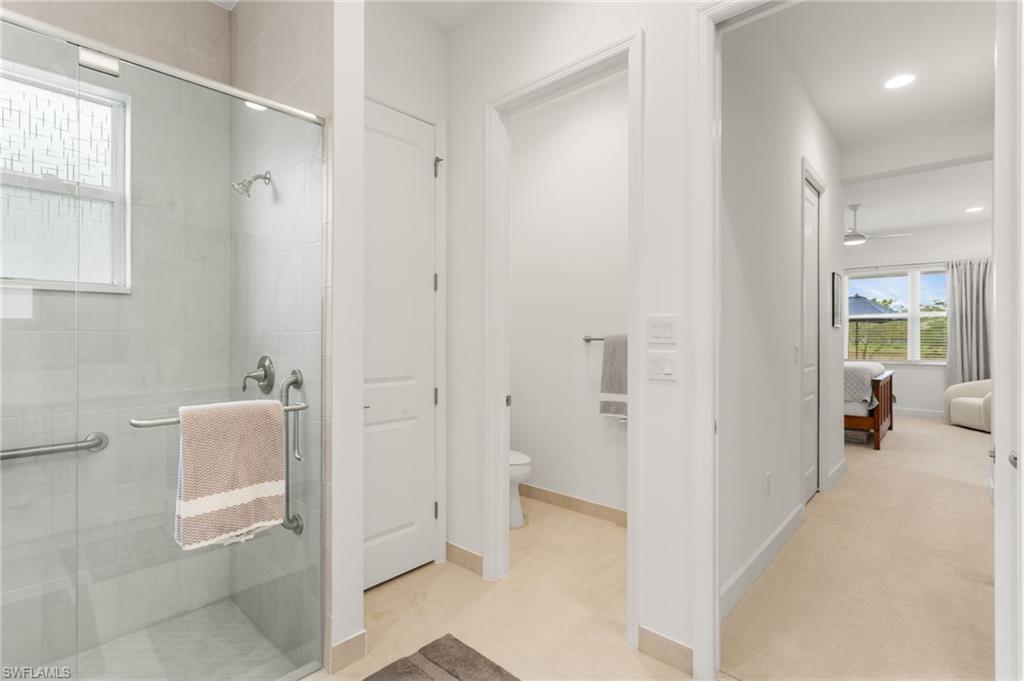 12370 Purple Ficus Way Naples, FL 34120 - Photo 19 of 50 Ensuite bathroom featuring a shower stall and recessed lighting