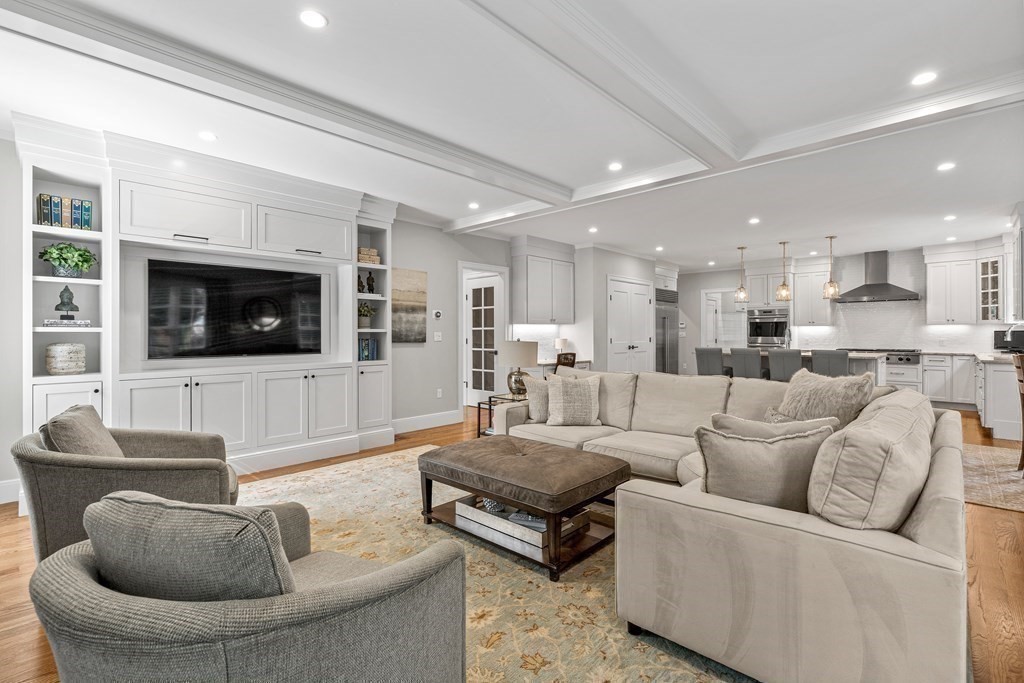 34 Willow Road Wellesley, MA 02482 - Photo 9 of 26 a living room with furniture and a flat screen tv