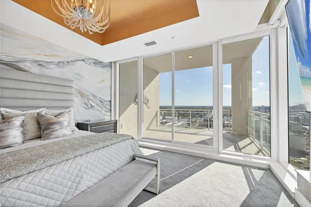 a view of balcony with furniture