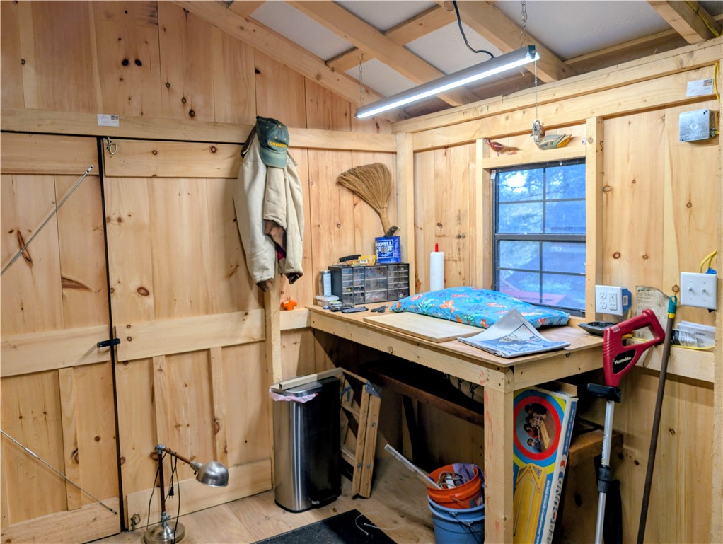 5073 Camp Rathbun Road Avoca, NY 14809 - Photo 41 of 42 Large outdoor storage shed with electric and work