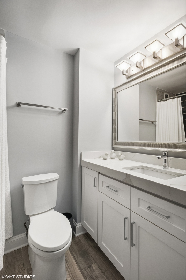 1030 North State Street, Unit 44E Chicago, IL 60610 - Photo 14 of 22 a bathroom with a sink and a toilet