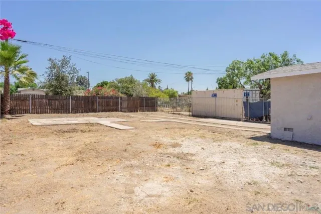 a backyard of a house