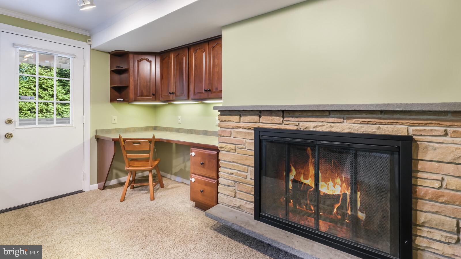 999 George Road Jenkintown, PA 19046 - Photo 16 of 44 Beautiful stone fireplace and work area