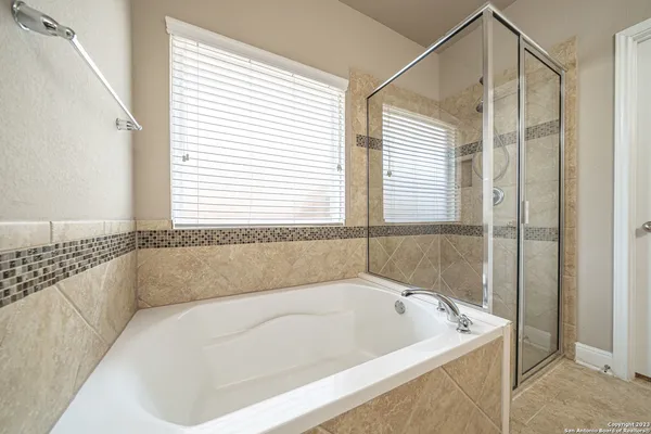 a bathroom with a bath tub and a shower