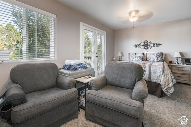 1764 West 1200th Street North Mapleton, UT 84664 - Photo 13 of 35 Dual windows, ceiling fan, and carpeted flooring