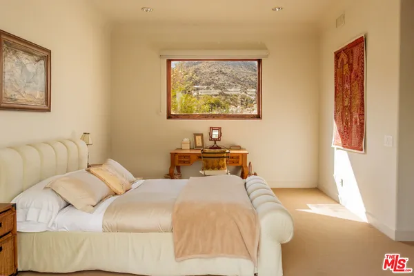 a view of a swimming pool with a garden