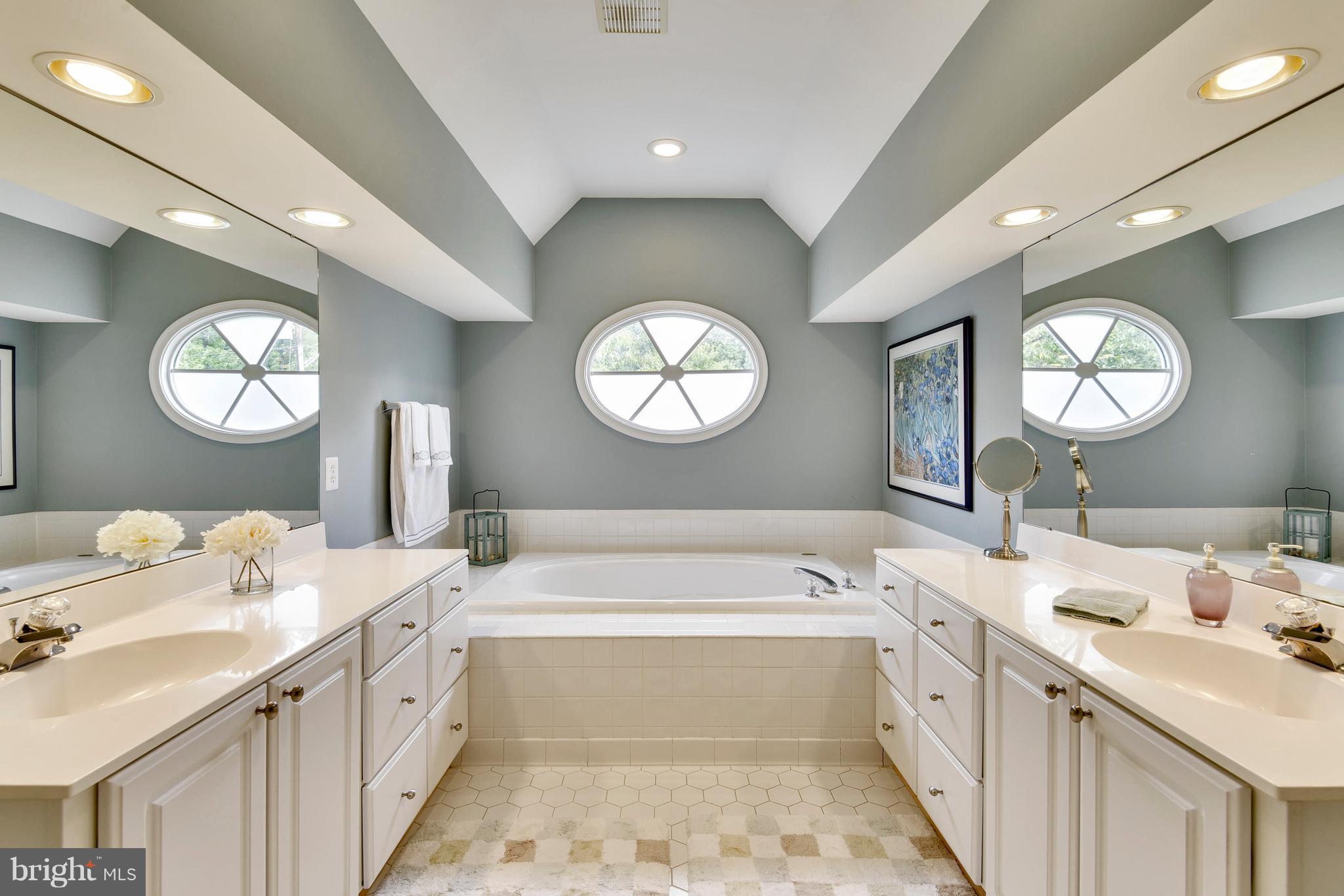 6729 Catskill Road Lorton, VA 22079 - Photo 19 of 30 Master Bath Dual Vanities & Large Soaking Tub