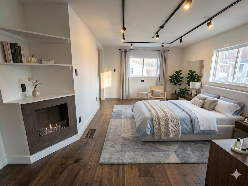 5 1st Street Star Junction, PA 15482 - Photo 17 of 20 a bedroom with a bed and a fireplace