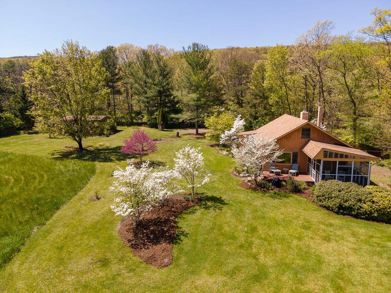 1076 Fort Valley Road Fort Valley, VA 22652 - Photo 45 of 54 a view of a house with a yard lake and mountain view