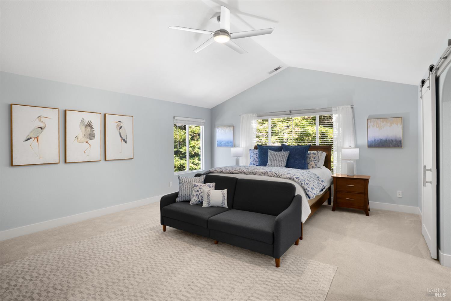 5909 Featherlight Place Santa Rosa, CA 95409 - Photo 6 of 50 Primary Suite: Your private sanctuary, featuring its own dedicated whole-house fan system for perfect temperature control.