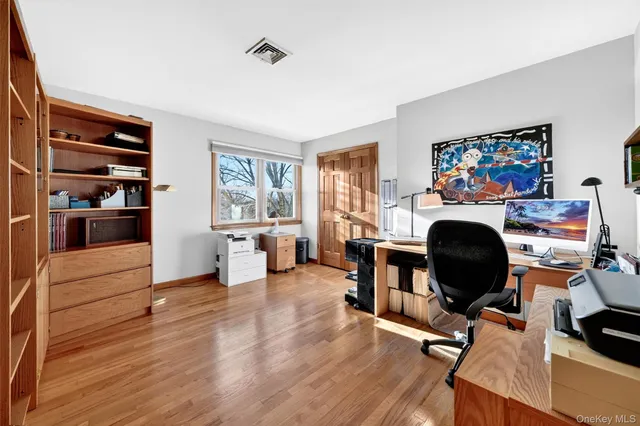 a room with furniture and a fireplace